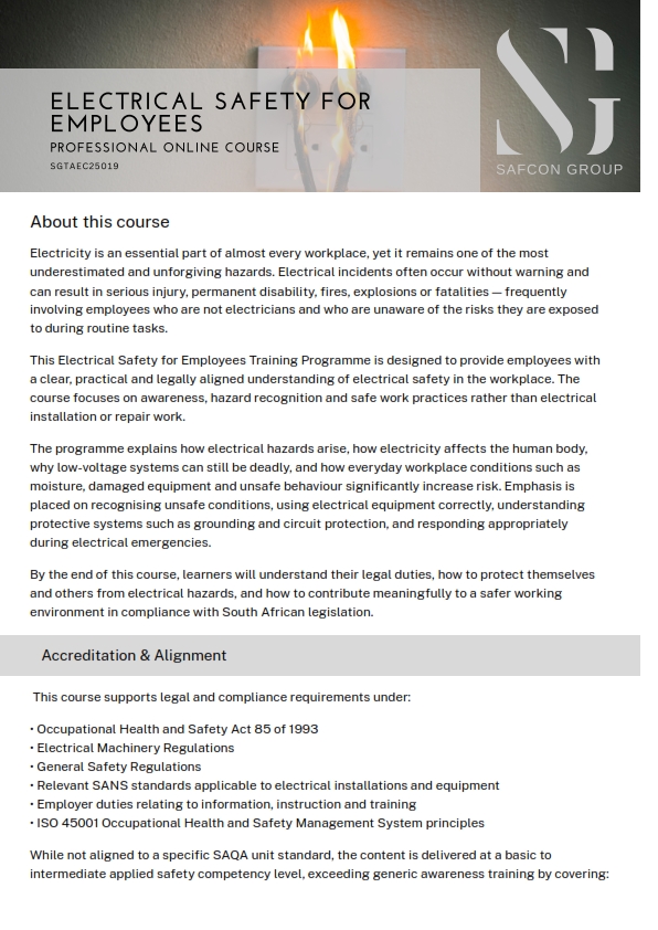 Brochure - Electrical Safety for Employees_001