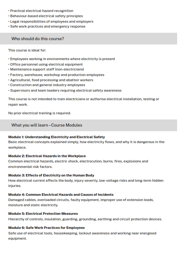 Brochure - Electrical Safety for Employees_002