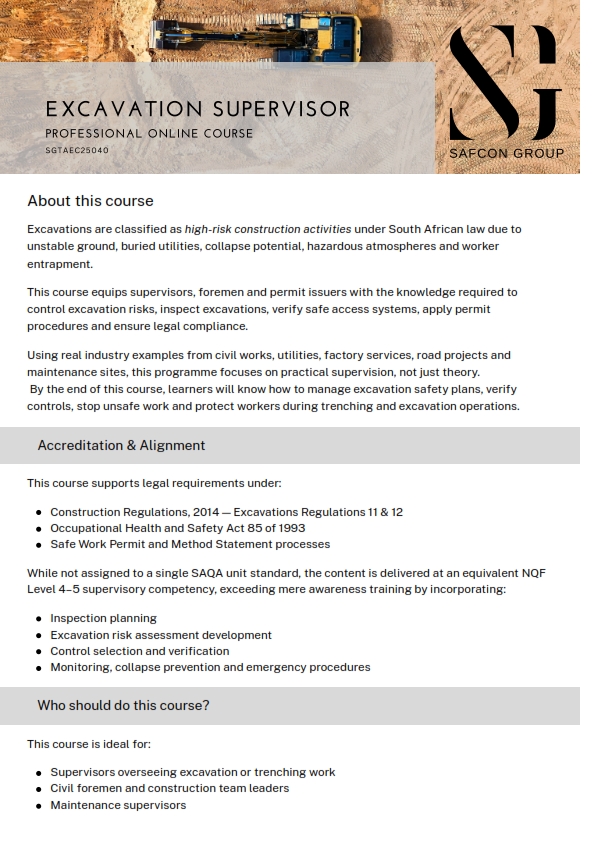 Brochure - Excavation Supervisor_001